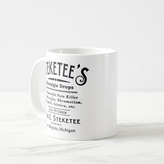 Steketees Neuralgia lässt Grand Rapids, MI fallen Kaffeetasse (Vorderseite Links)