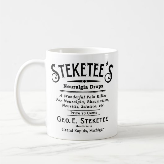 Steketees Neuralgia lässt Grand Rapids, MI fallen Kaffeetasse (Links)