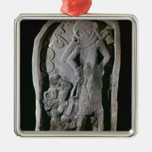 Stela, das einen Ballspieler, von Guatemala Ornament Aus Metall