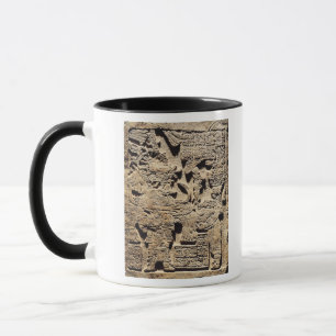 Stela, das einen hohen Priester und eine Frau Tasse