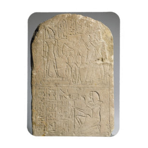 Stela, das Ramesses II anbietenweihrauch zu hallo Magnet