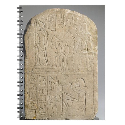 Stela, das Ramesses II anbietenweihrauch zu hallo Notizblock (Vorderseite)