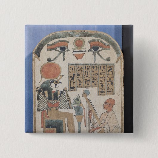 Stela des Harpist Djedkhonsuiuefankh Button (Vorderseite)