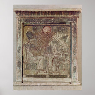 Stela stellt Aten dar und gibt Leben und Poster