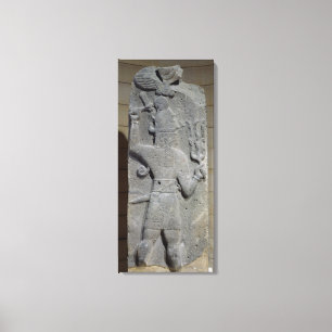 Stela von Teshub, syrischer Sturmgott Leinwanddruck