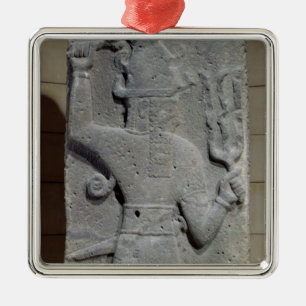 Stela von Teshub, syrischer Sturmgott Ornament Aus Metall