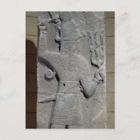Stela von Teshub, syrischer Sturmgott Postkarte (Vorderseite)