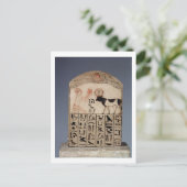 Stela zum Apis-Stier (bemalt Kalkstein) Postkarte (Stehend Vorderseite)