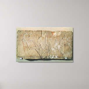 Stele, der Ay und seine Ehefrau Teye darstellt Leinwanddruck