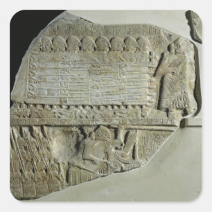Stele der Geier Quadratischer Aufkleber