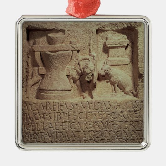 Stele des Müllers Marcus Careius Asisa Ornament Aus Metall (Vorne)