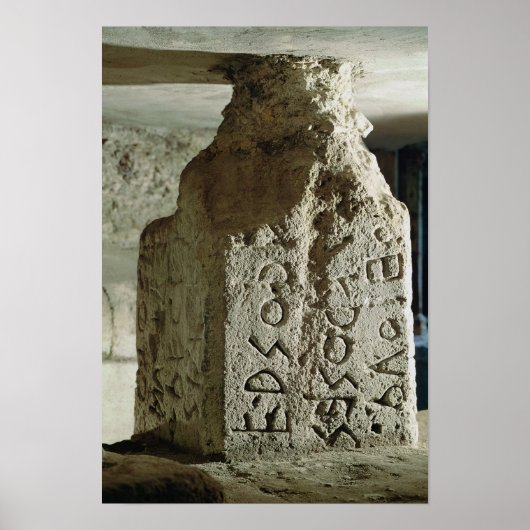 Stele mit dem Text eines heiligen Gesetzes Poster (Vorne)