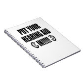 "Stell dein Hörgerät rein!!!" Notizblock (Rechte Seite)