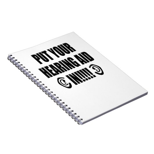 "Stell dein Hörgerät rein!!!" Notizblock (Rechte Seite)