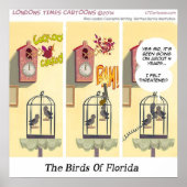 Stell deinen feinen Vogel mit der Waffe auf dem Bo Poster (Vorne)