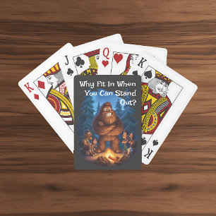 Stell dich aus Sasquatch Spielkarten