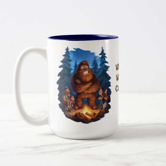 Stell dich aus Sasquatch Zweifarbige Tasse (Links)