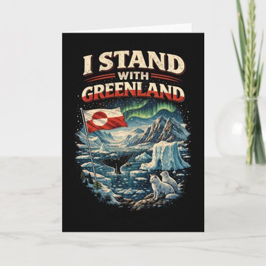 Stell dich hinter Grönland Feiertagskarte (Vorderseite)