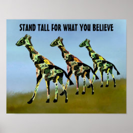 Stell dich hoch für das, was du für Motivation Pos Poster