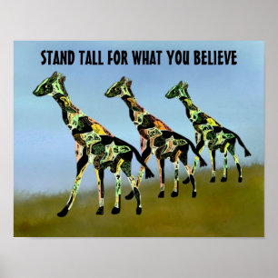 Stell dich hoch für das, was du für Motivation Pos Poster