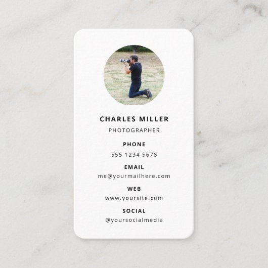 Stell dich im Stil heraus! Moderne Minimalistische Visitenkarte (Vorderseite)