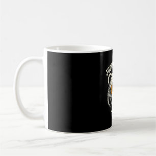 Stell dich tot danke lustiger Grizzlybär trägt Kaffeetasse