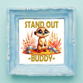 Stell dich weg, Kumpel. Niedliche Suricate Meerkat Fotodruck