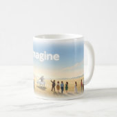 Stell dir Frieden jenseits zerbrochener Mauern vor Kaffeetasse (VorderseiteRechts)