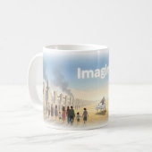 Stell dir Frieden jenseits zerbrochener Mauern vor Kaffeetasse (Vorderseite Links)