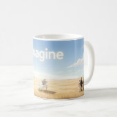 Stell dir Frieden jenseits zerbrochener Mauern vor Kaffeetasse (VorderseiteRechts)