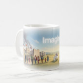 Stell dir Hoffnung und Einigkeit Poster vor Kaffeetasse (Vorderseite Links)