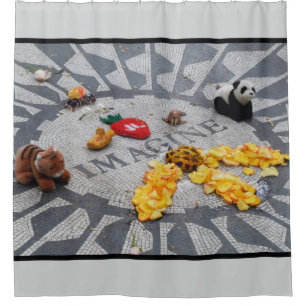 Stell dir Strawberry Fields Central Park NYC Foto Duschvorhang