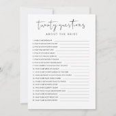 STELLA 20 Fragen zum Bride Game Einladung (Vorderseite)