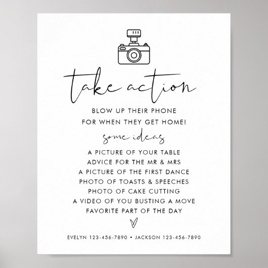 STELLA Action, Hochzeit I Spy Game Sign Poster (Vorne)