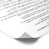 STELLA-Adresse des Babyschuhzeichens Poster (Ecke)