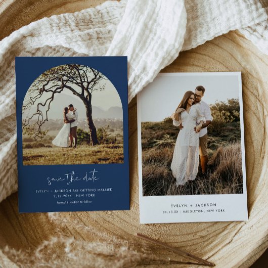 STELLA Arch Foto Save the Date Marine Einladung