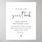 STELLA Audio Guest Book Wedding Sign Poster (Vorne)