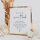 STELLA Audio Guest Book Wedding Sign Poster