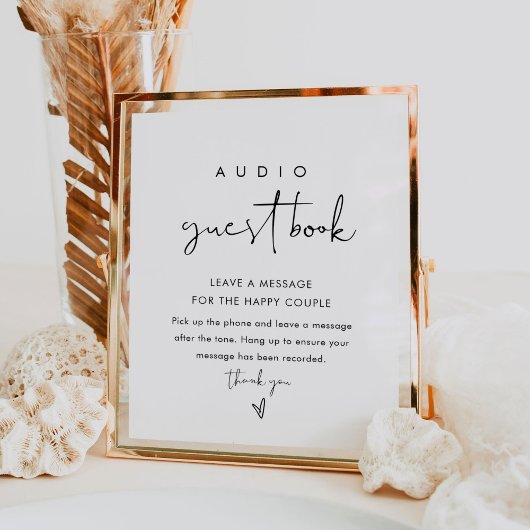 STELLA Audio Guest Book Wedding Sign Poster