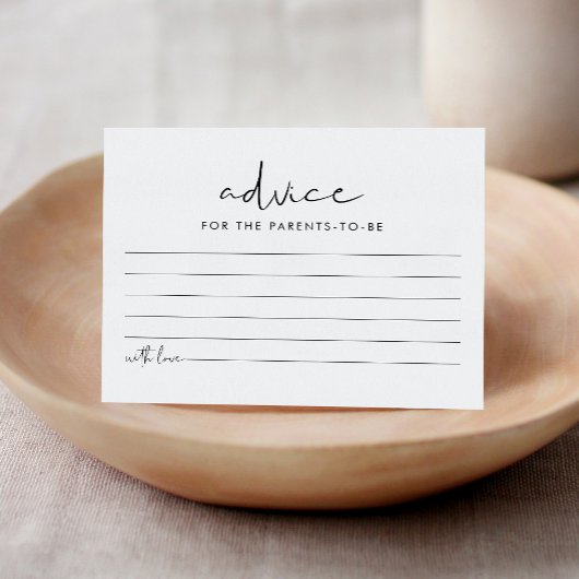 STELLA Baby Shower Advice Card Begleitkarte