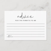 STELLA Baby Shower Advice Card Begleitkarte (Vorderseite)