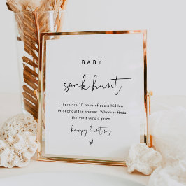 STELLA Baby Sock Hunt Baby Showspielzeichen Poster