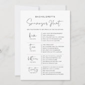 STELLA Bachelorette Scavenger Jagdspielkarte Einladung (Vorderseite)