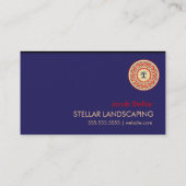 Stella-Baum-Marine und Rot Visitenkarte (Rückseite)