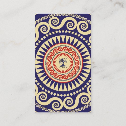 Stella-Baum-Marine und Rot Visitenkarte (Vorderseite)