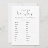 STELLA beendet das Phrase-Bridal-Spiel der Braut Einladung (Vorderseite)