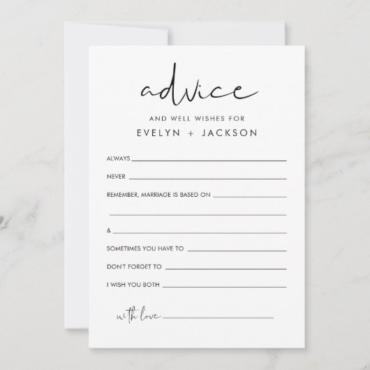 STELLA Beratung und Wünsche für Braut und Bräuche Einladung (Vorderseite)