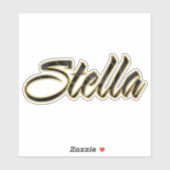 Stella black gold Lettering Aufkleber Sticker (Blatt)