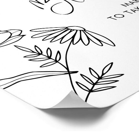 STELLA Bloom Bar, Blume Bar, DIY Bouquet Sign Poster (Ecke)