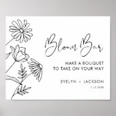 STELLA Bloom Bar, Blume Bar, DIY Bouquet Sign Poster (Vorne)